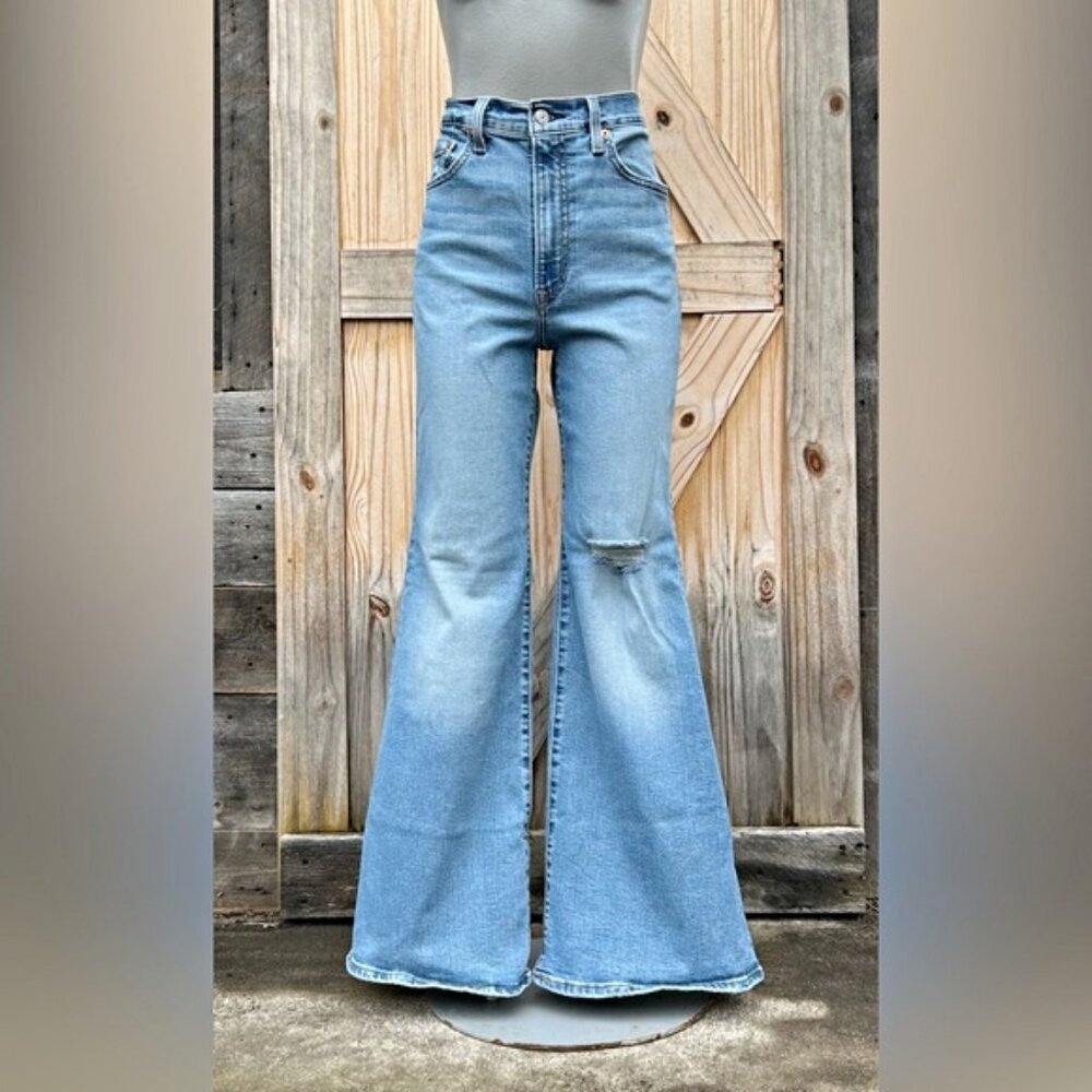 Levi's Light Blue High-Rise Flare Jeans